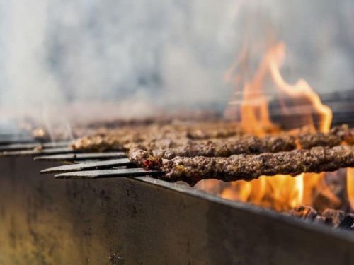  Flat grill skewers for kebab/adana, 60x2 cm