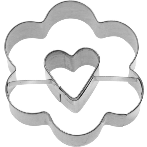 Lebkuchenform, Blume mit Herz, 6,5 cm - Westmark