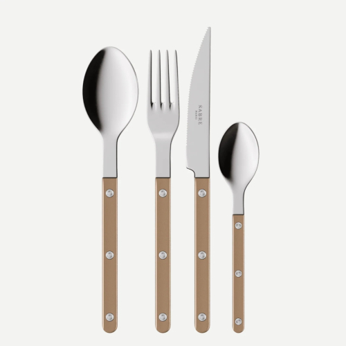 Cutlery set, 24 pieces, Bistrot Pearly, Caramel - Sabre Paris