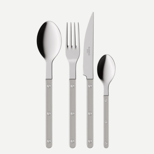Cutlery set, 24 pieces, Bistrot Pearly, Grey - Sabre Paris