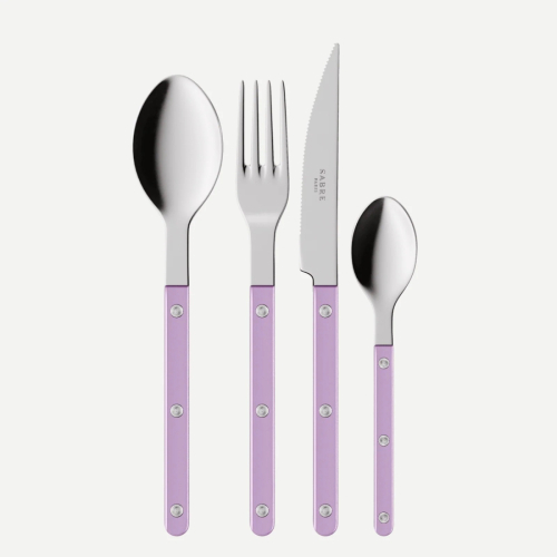 Cutlery set, 24 pieces, Bistrot Pearly, Lilac - Sabre Paris