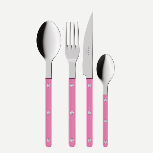 Cutlery set, 24 pieces, Bistrot Pearly, Pink - Sabre Paris