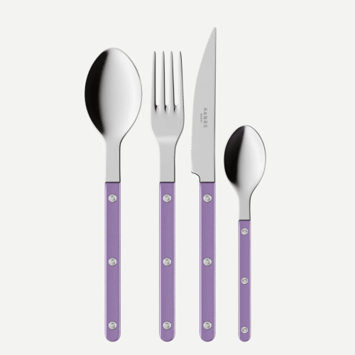 Cutlery set, 24 pieces, Bistrot Pearly, Purple - Sabre Paris