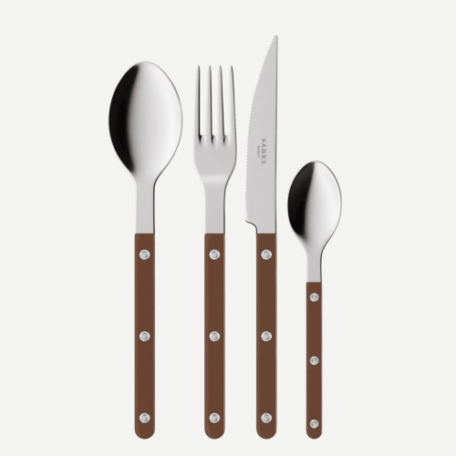 Cutlery set, 24 pieces, Bistrot, Chocolate - Sabre Paris