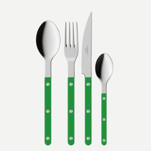 Cutlery set, 24 pieces, Bistrot, Garden green - Sabre Paris