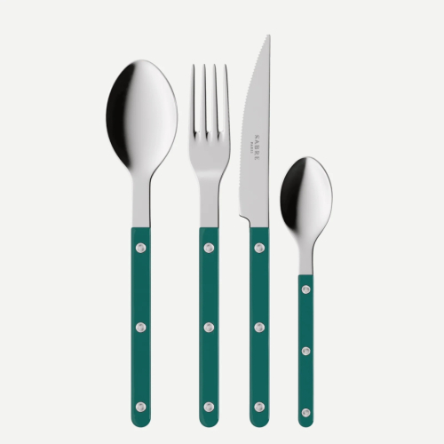 Cutlery set, 4 pieces, Bistrot, Aquamarine - Sabre Paris