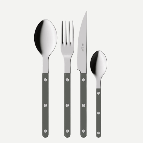 Cutlery set, 4 pieces, Bistrot, Dark grey - Sabre Paris