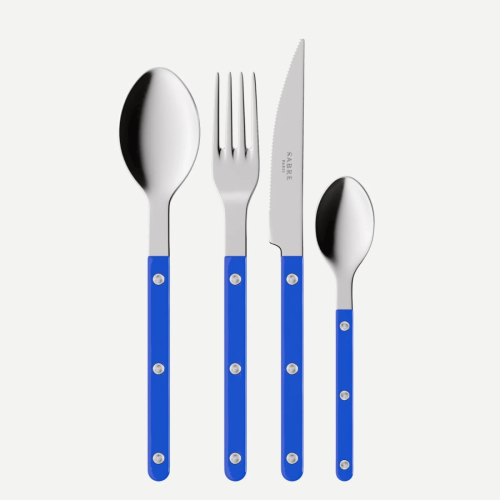 Cutlery set, 4 pieces, Bistrot, Lapis blue - Sabre Paris