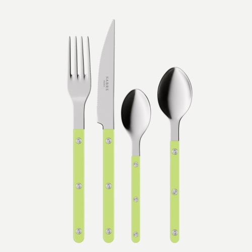 Cutlery set, 4 pieces, Bistrot, Lime - Sabre Paris