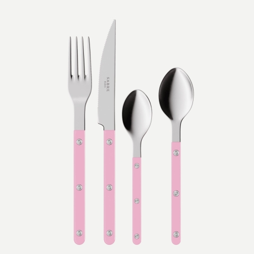 Cutlery set, 4 pieces, Bistrot, Pink - Sabre Paris