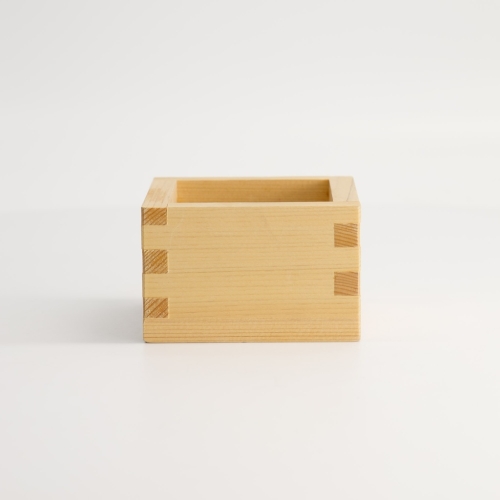 Masu, wooden sake cup, 8 x 8 cm
