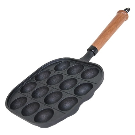Poêle à takoyaki japonaise en fonte, 14 trous