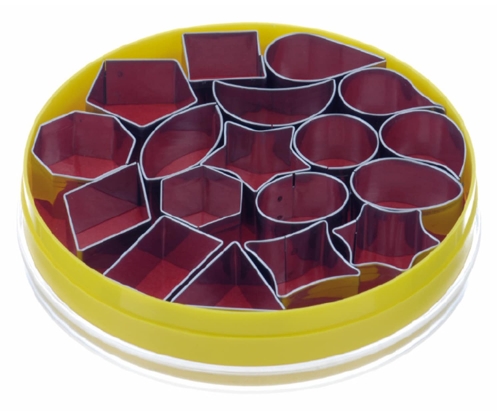 Small cutters, assorted geometric shapes, set of 18 pieces - Schneider