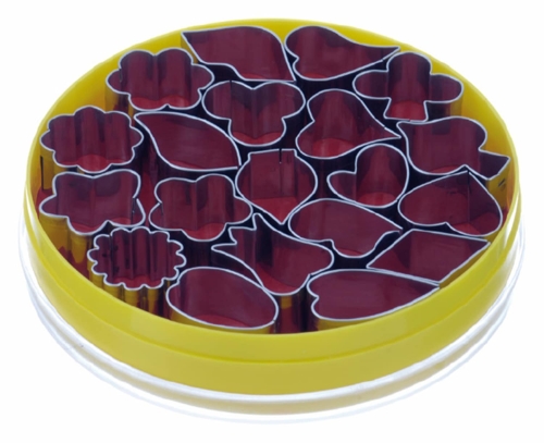 Small cutters, assorted flower shapes, set of 20 pieces - Schneider