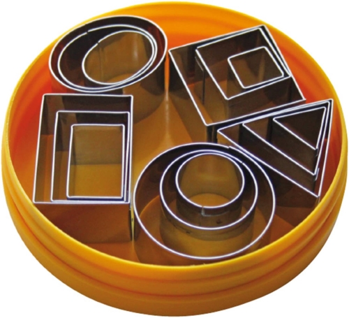 Small cutters, assorted geometric shapes in multiple sizes, set of 15 pieces - Schneider