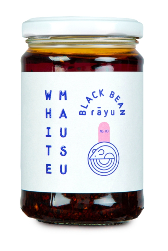 Black Bean Rãyu, crispy chili oil with black beans & miso, 240 g - White Mausu
