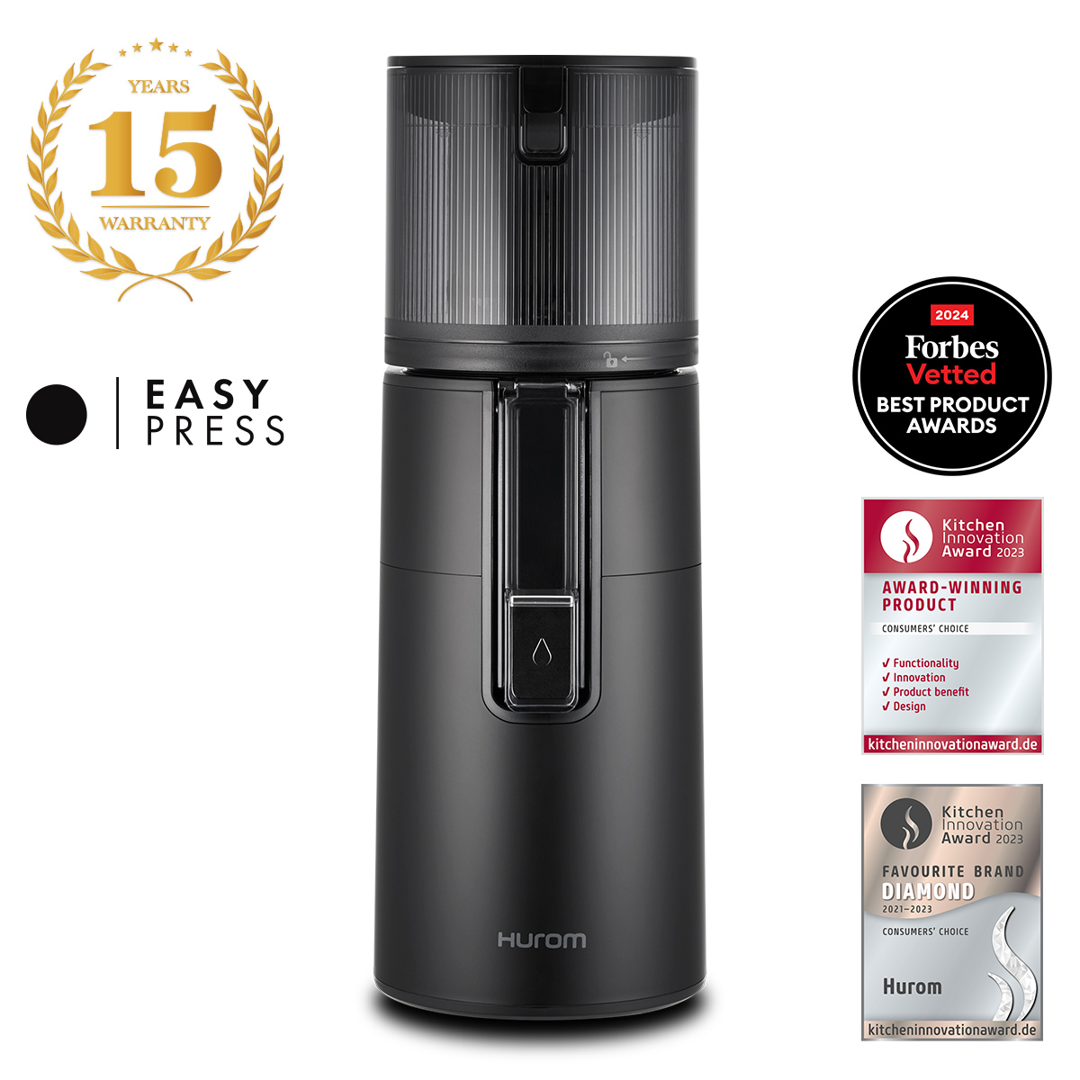 Slow juicer H400, Easy Press - Hurom - Shop online | The Kitchen Lab