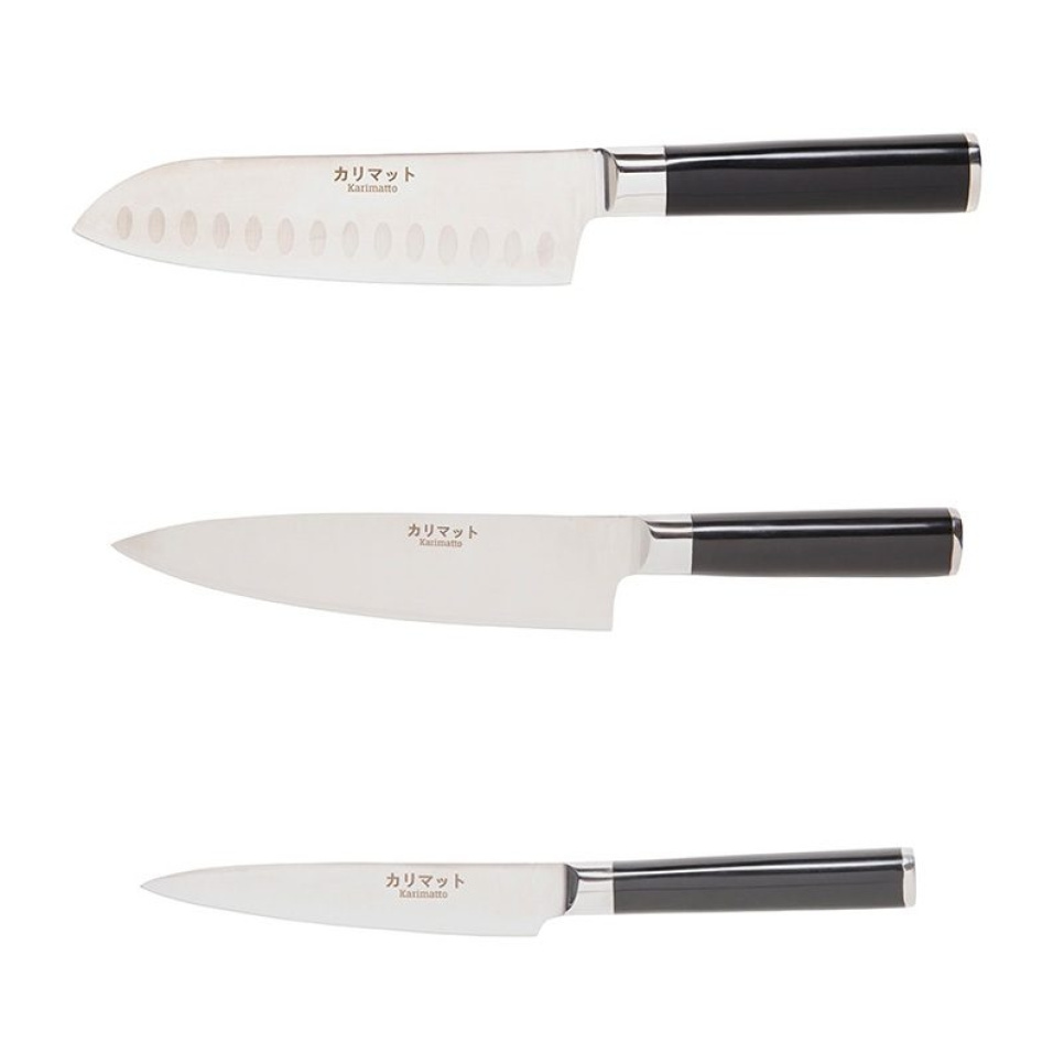 Knife set, three parts - Karimatto in the group Cooking / Kitchen knives / Knife set at KitchenLab (1317-26956)