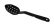 Plastic spoon perforated 28 cm, black