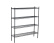 Grid shelf rack in black steel (complete package)