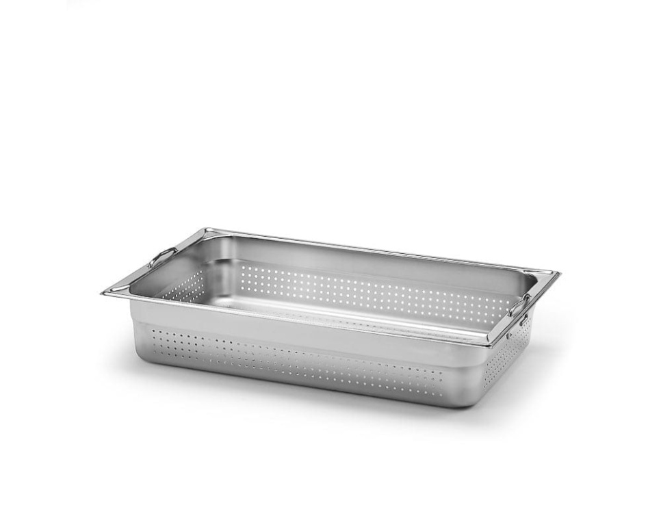 Gastronorm GN1/1, stainless steel, perforated with handle - Patina in the group Cooking / Oven dishes & Gastronorms / Gastronorms / Stainless steel gastronorms at KitchenLab (1069-17487)