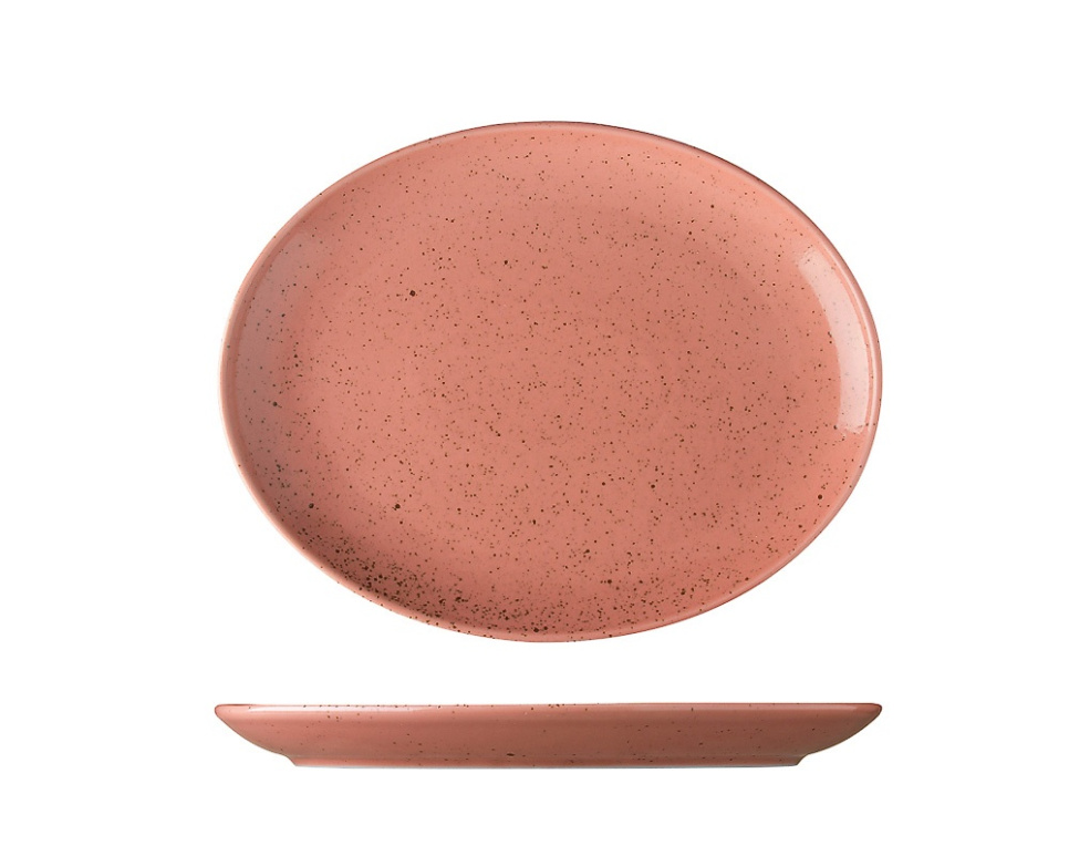 Ovaler Teller 28 cm, Lifestyle Terracotta - Lilien in der Gruppe Tischgedeck / Teller, Schüsseln & Schalen / Teller bei The Kitchen Lab (1069-20429)