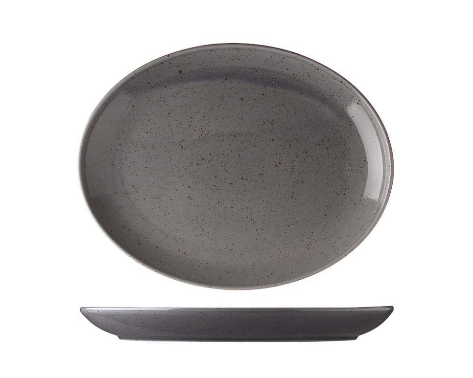 Oval plate, 32 cm, Lifestyle Highland - Lilien in the group Table setting / Plates, Bowls & Dishes / Plates at KitchenLab (1069-20432)