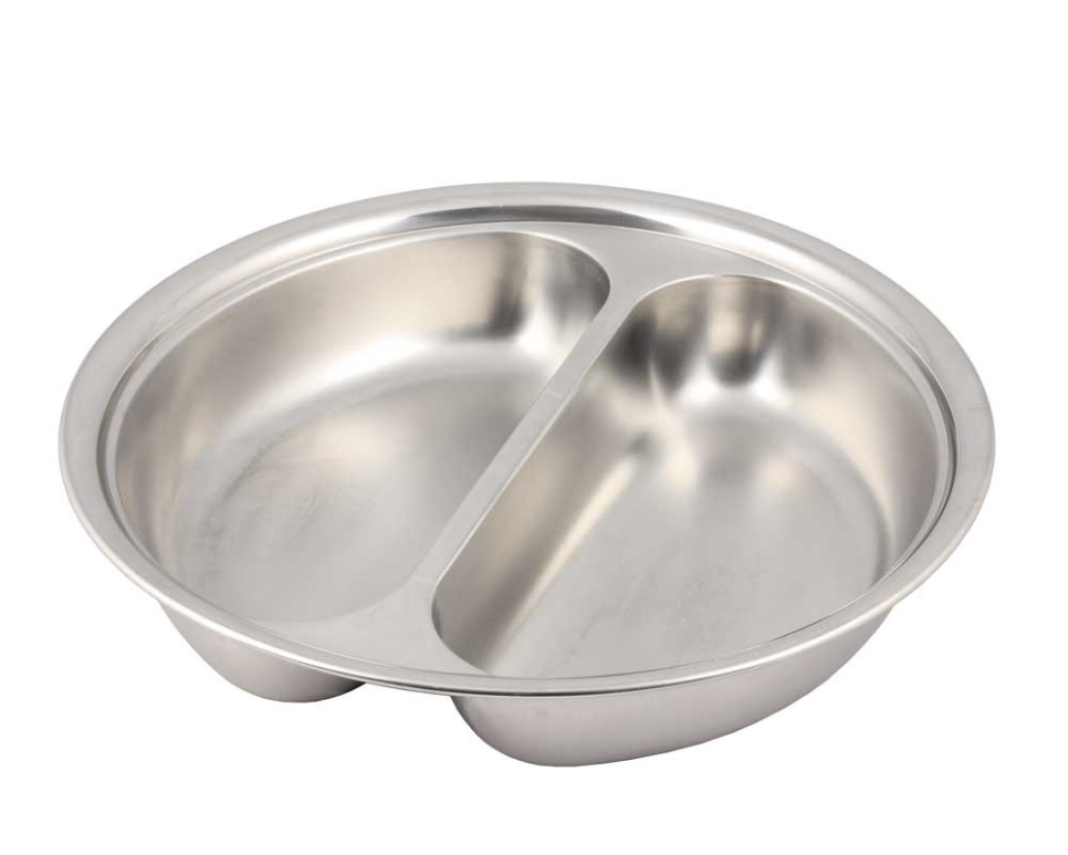 Round tray in stainless steel with two compartments in the group Table setting / Other for Table Setting & Serving / Layout at KitchenLab (1069-22178)