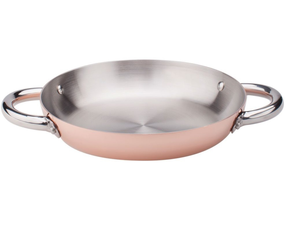 Copper pan with induction base and stainless steel interior, 24cm, Two handles - Agnelli in the group Cooking / Frying pan / Frying pans at KitchenLab (1069-26448)