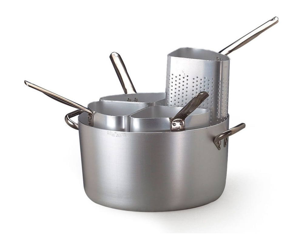Stainless steel pasta pan with four inserts - Agnelli in the group Cooking / Pots & Pans / Pans at KitchenLab (1069-26450)