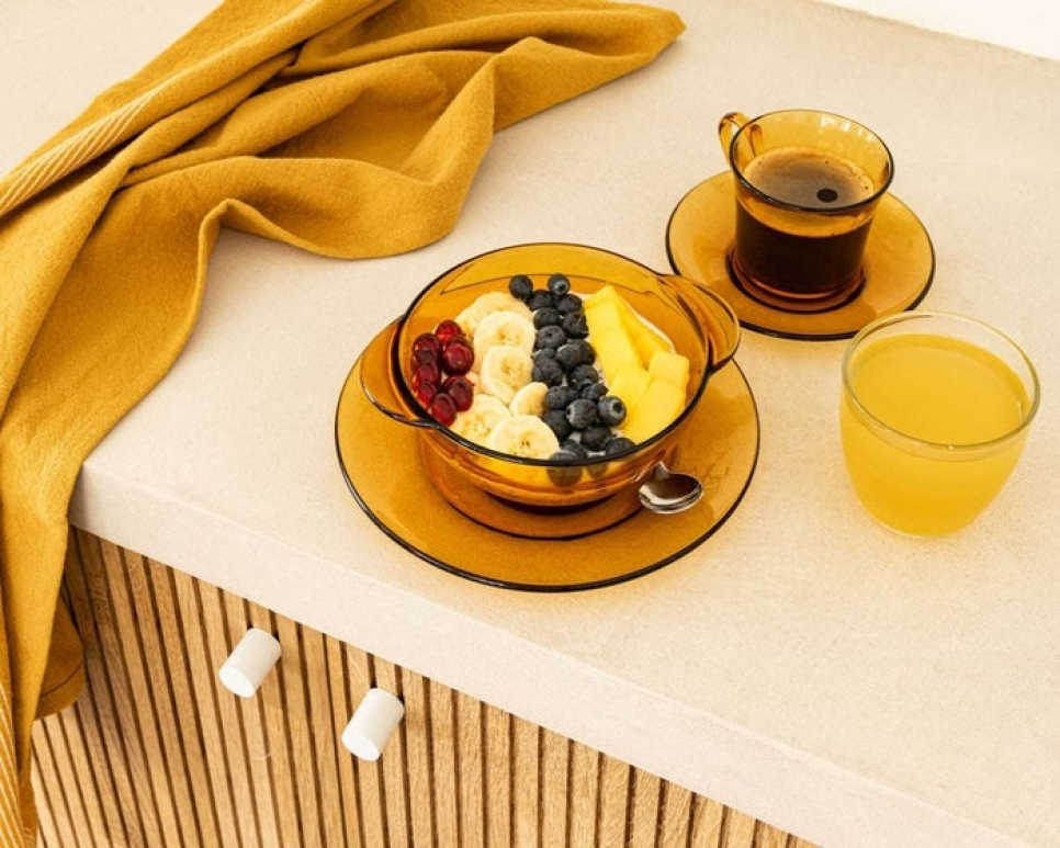 Bowl with handle 51 cl, Light Amber - Duralex