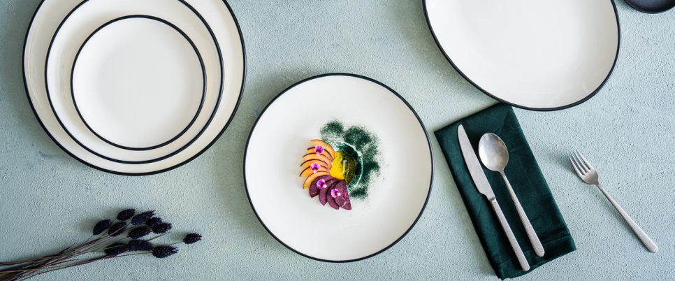 Plate 15 cm, Gourmet Linea Black - Bonna