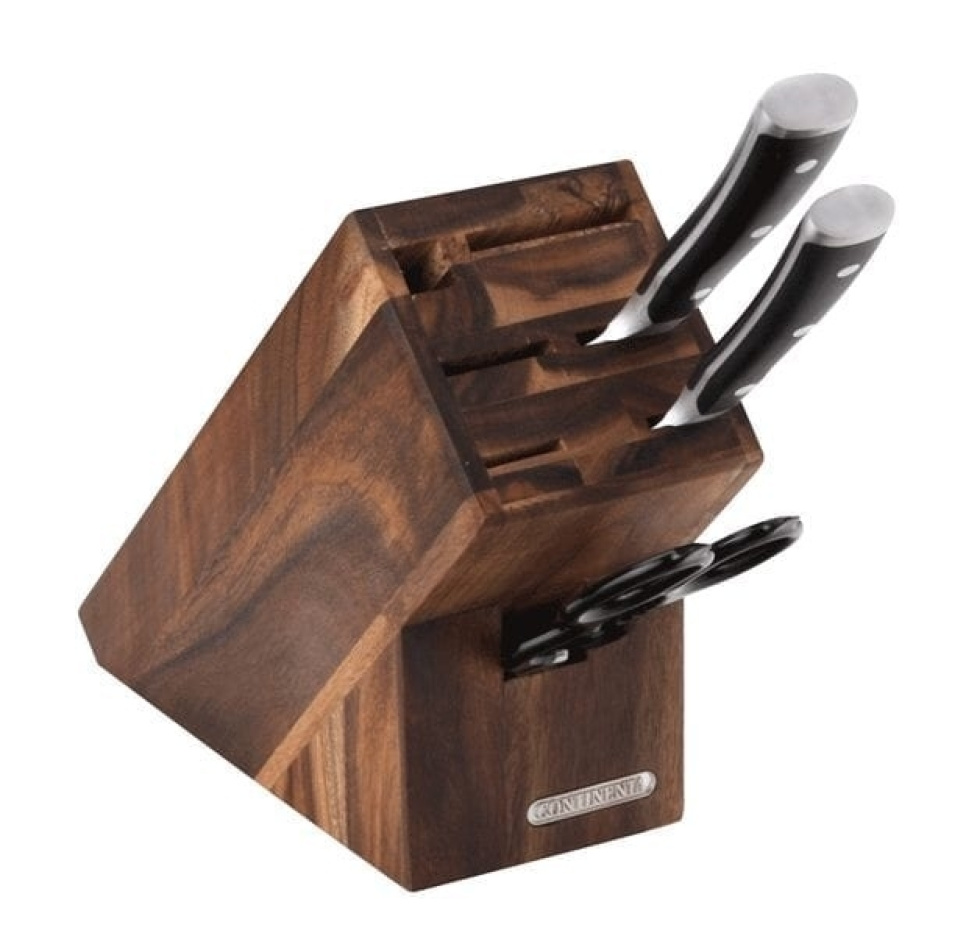 Knife block for 5 knives + Bryne, Acacia - Continenta in the group Cooking / Kitchen knives / Knife storage / Knife block at KitchenLab (1070-14286)