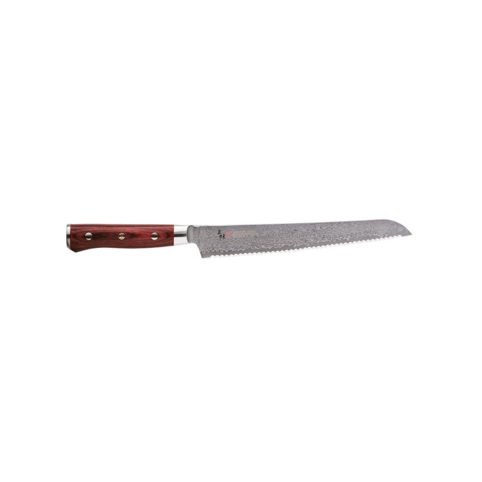 Bread knife, 23cm, Flame Damascus - Mcusta/Zanmai in the group Cooking / Kitchen knives / Bread knives at KitchenLab (1070-17353)