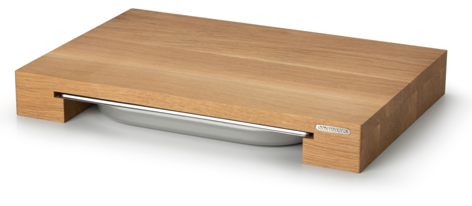 Chopping board with 1 draw, oak, medium - Continenta