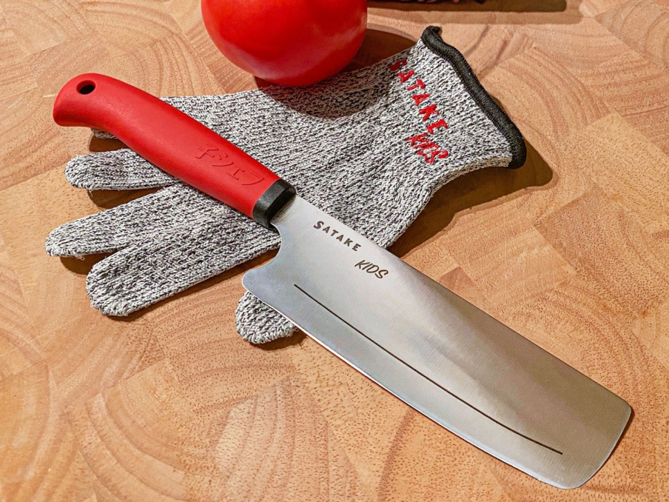 Children\'s knife with cut-resistant mitt - Satake