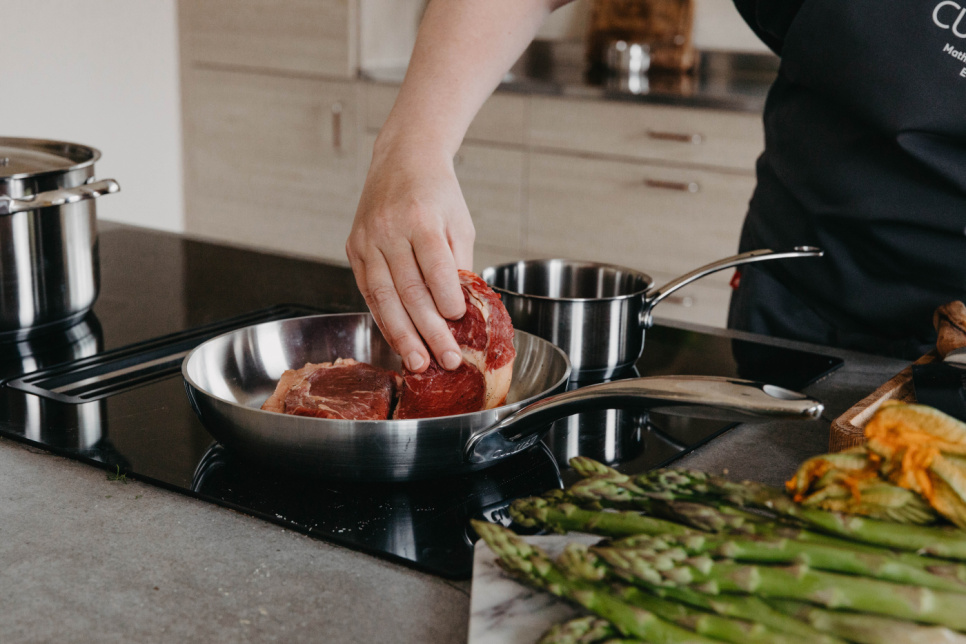  Stainless Frying Pan, Mathias Dahlgren - Culimat - 28 cm + 20 cm