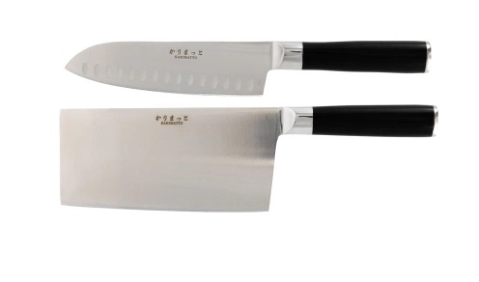 Santoku knife 17,5cm + Chinese Cleaver 18cm - Karimatto in the group Cooking / Kitchen knives / Knife set at KitchenLab (1070-28228)