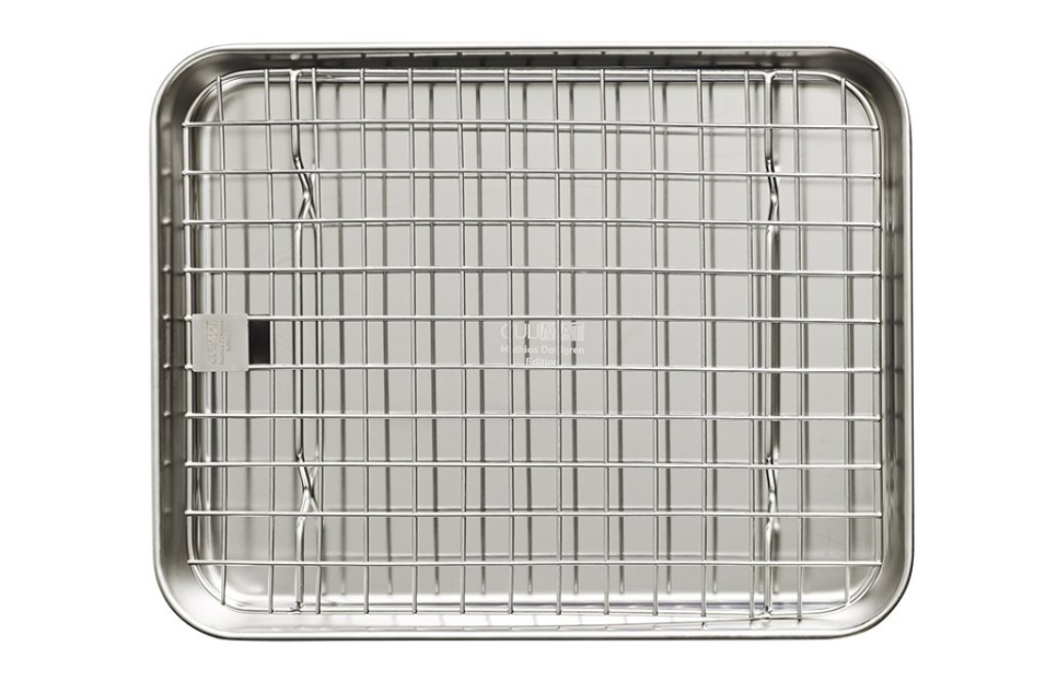 Stainless steel oven tray + griddle, 26x20 cm - Culimat in the group Cooking / Oven dishes & Gastronorms / Baking trays & plates at KitchenLab (1070-30876)