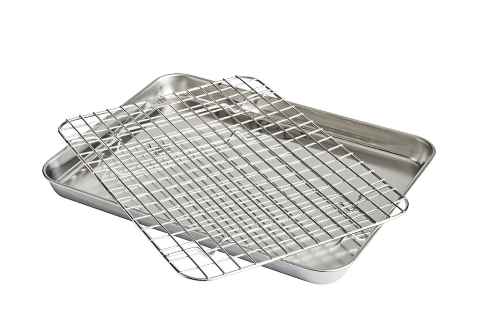Stainless steel oven tray + griddle, 32x25 cm - Culimat