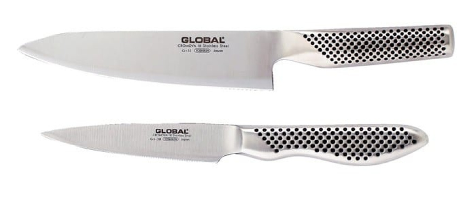 Set de couteaux Global avec G-55, GS-38 dans le groupe Cuisine / Couteaux de cuisine / Set de couteaux l\'adresse The Kitchen Lab (1073-10427)