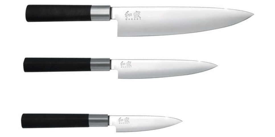Knife set in 3 parts - KAI Wasabi Black in the group Cooking / Kitchen knives / Knife set at KitchenLab (1074-13965)
