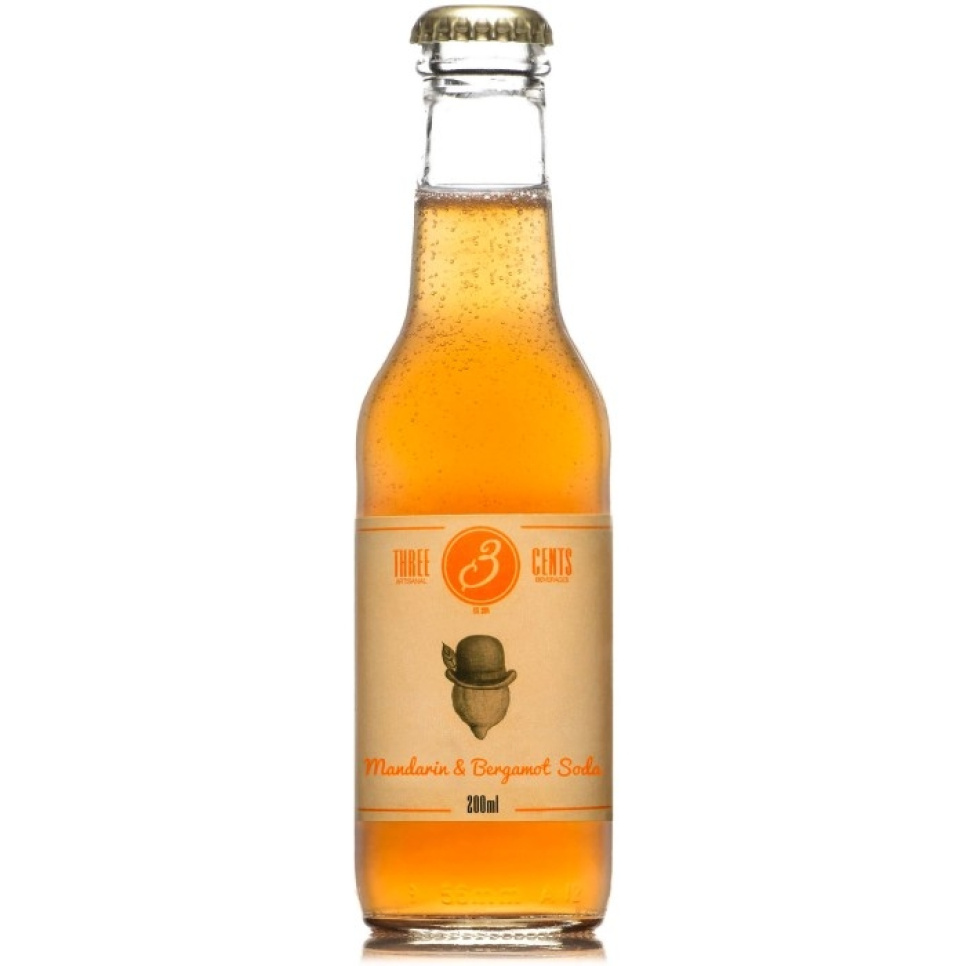 Mandarin & Bergamot Soda, 200 ml - Three Cents in the group Cooking / Colonial at KitchenLab (1083-28757)
