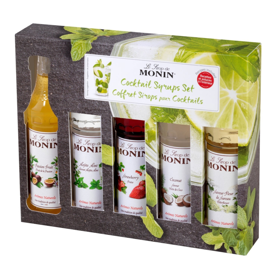 Monin Cocktail Set Syrup 5 x 5 cl in the group Bar & Wine / Bar equipment / Other bar equipment at KitchenLab (1083-30785)