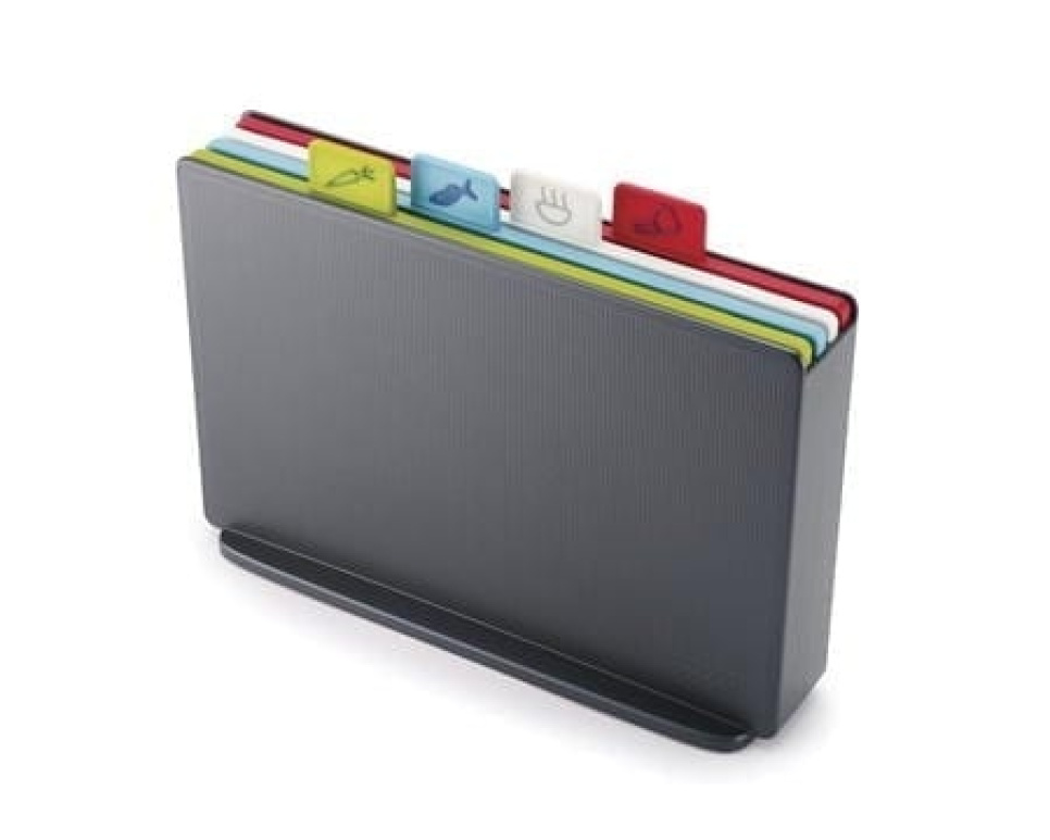 4 Chopping boards with storage, Large, grey - Joseph Joseph in the group Cooking / Kitchen utensils / Chopping boards at KitchenLab (1086-14020)