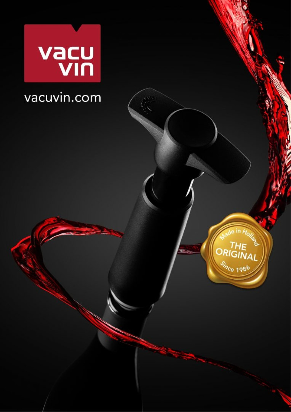 Wine Saver, black - Vacuvin