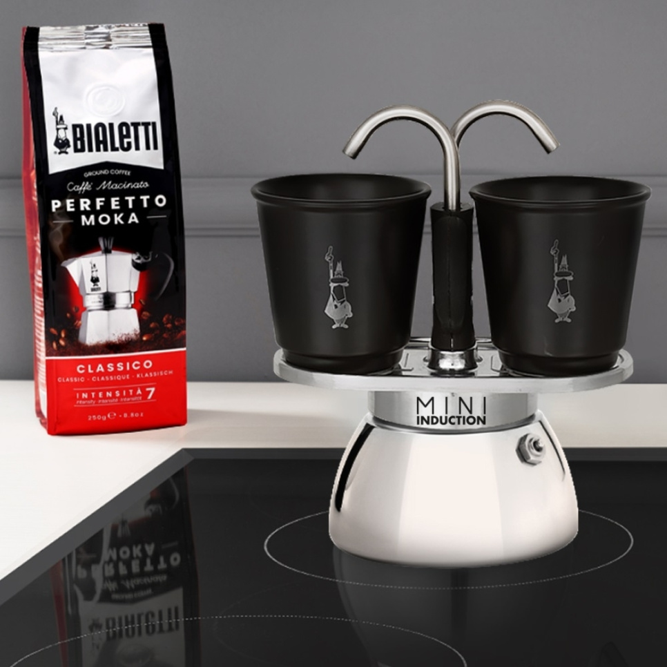 Moka Express Induction, moka et deux tasses - Bialetti