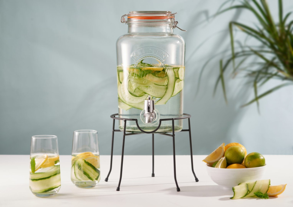Glass dispenser with tap - Kilner