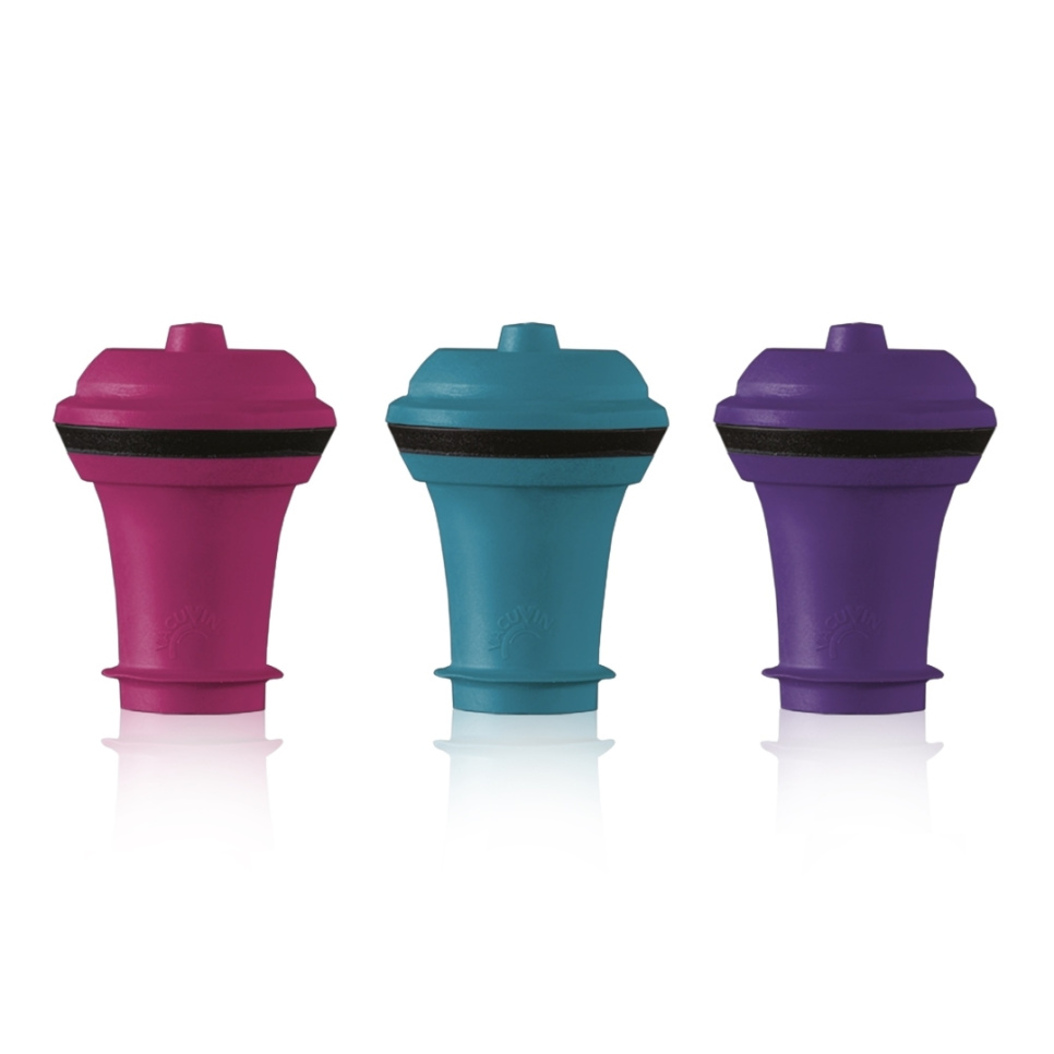 Wine Stoppers in different colors, 3-pack - Vacuvin in the group Bar & Wine / Wine accessories / Sealer at KitchenLab (1086-29336)