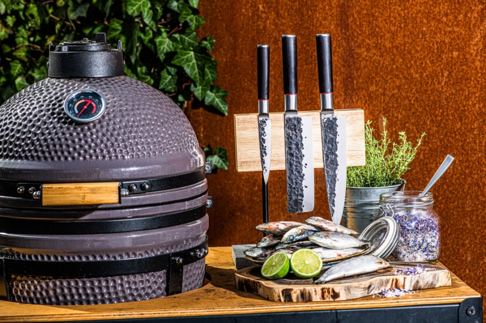 Magnetic oak knife block - Style de Vie